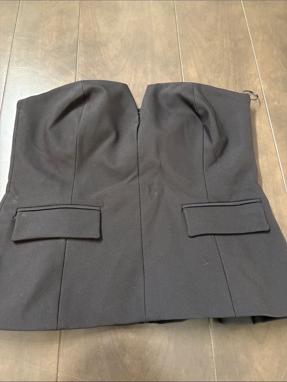 Strapless Black Bustier Jacket - Women's Tailored Top